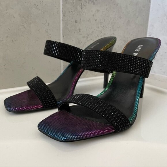 Nine West Black Heels Size 8.5 Women - Picture 4 of 13